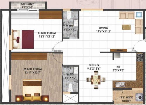  priya-avenue-apartment Floor Plan Floor Plan