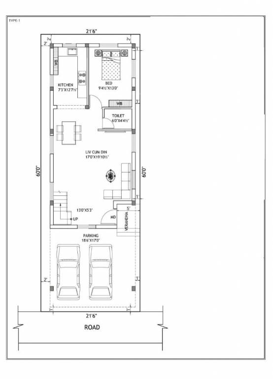  sn villa Floor Plan Ground Floor Plan
