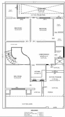 Floor Plan (4BHK+4T) Pushpanjali Residency Floor Plan (4BHK+4T)