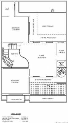 Floor Plan (4BHK+4T) Pushpanjali Residency Floor Plan (4BHK+4T)