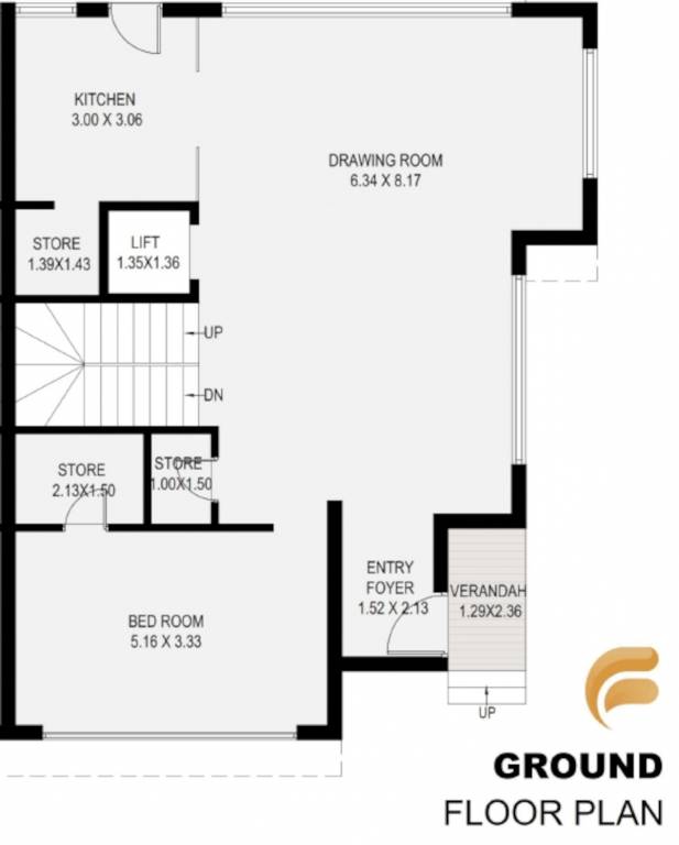  young bungalows Floor Plan Ground Floor Plan