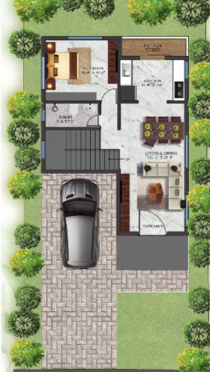  the urban villas Floor Plan Ground Floor Plan