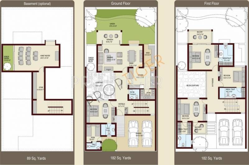 Applewoods Santolina (4BHK+5T (3,267 sq ft) + Servant Room 3267 sq ft)