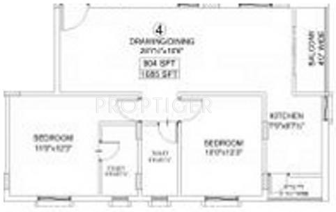 Maphar Florence (2BHK+2T (1,085 sq ft) 1085 sq ft)