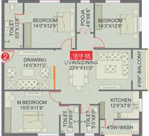 Legend Horizon (3BHK+3T (1,818 sq ft) + Pooja Room 1818 sq ft) Legend Horizon (3BHK+3T (1,818 sq ft) + Pooja Room 1818 sq ft)