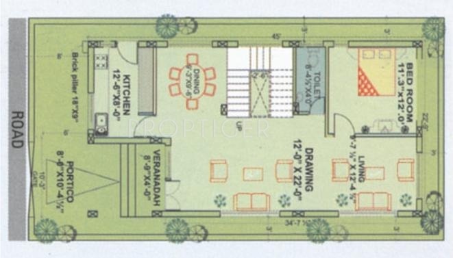 Skypx Enclave (3BHK+3T (2,168 sq ft) Pooja Room 2168 sq ft)