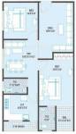 Maphar Constructions Hill Fort Floor Plan (2BHK+2T)