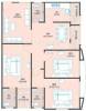 Maphar Constructions Hill Fort Floor Plan (3BHK+3T)