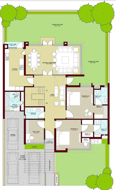 Vatika Signature Villas (5BHK+7T (4,538 sq ft)   Study Room 4538 sq ft)