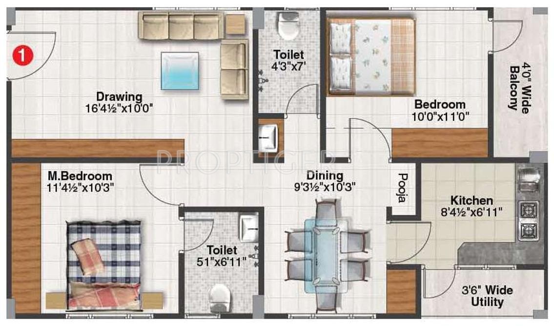 NMR ABR Residency (2BHK+2T (990 sq ft) Pooja Room 990 sq ft) NMR ABR Residency (2BHK+2T (990 sq ft) Pooja Room 990 sq ft)