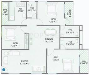 Maphar Anurag (3BHK+3T (1,525 sq ft) 1525 sq ft) Maphar Anurag (3BHK+3T (1,525 sq ft) 1525 sq ft)