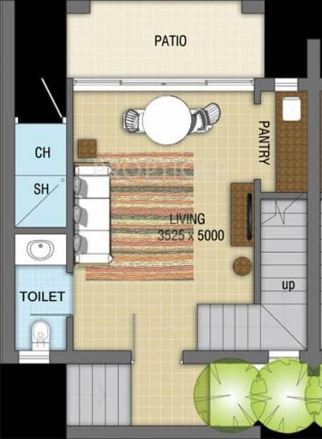 Ambuja Spa Villa (1BHK+1T (900 sq ft) 900 sq ft)