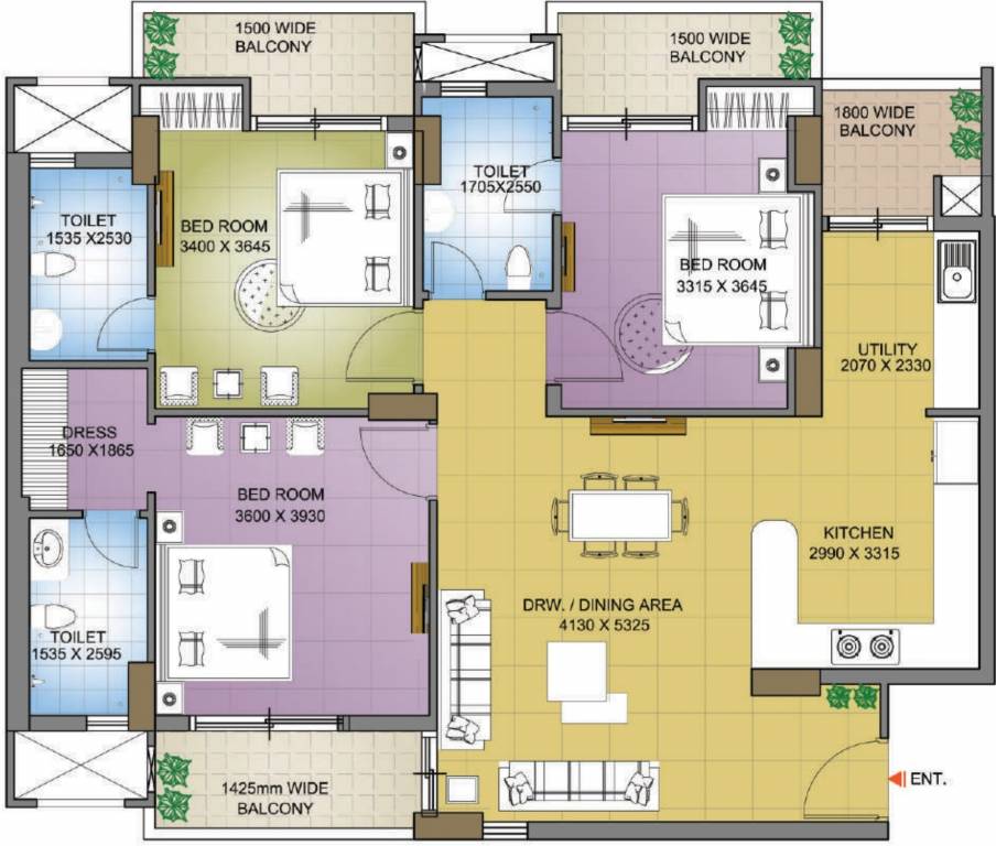  anushree apartments Floor Plan Floor Plan