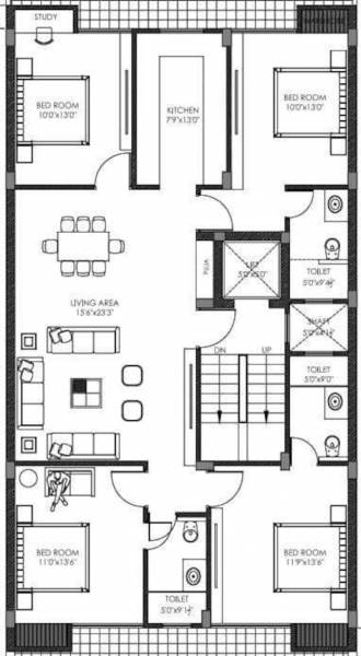  builder-floor-230-sq-yd Floor Plan Floor Plan