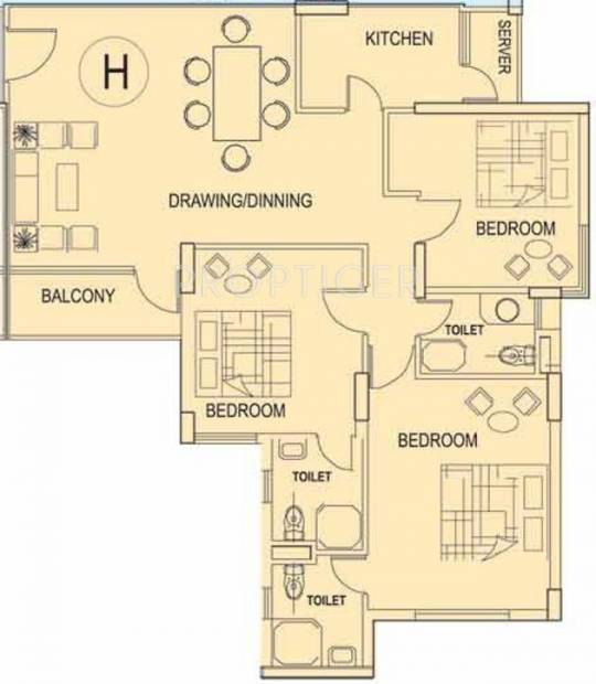 Sureka Sunrise Towers (3BHK+3T (1,514 sq ft) 1514 sq ft)