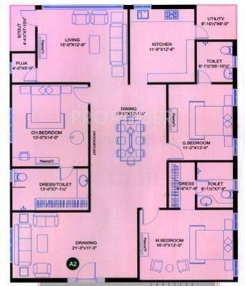 Srinilaya Adi Hills (3BHK+3T (2,322 sq ft) 2322 sq ft)