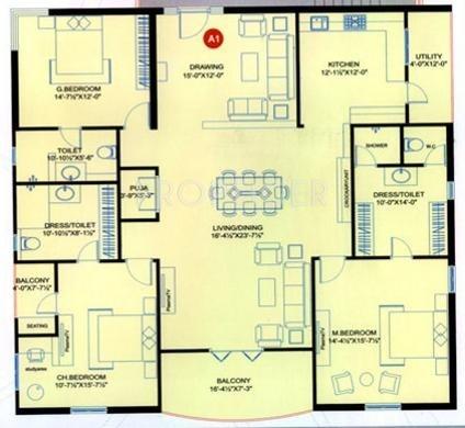 Srinilaya Adi Hills (3BHK+3T (2,646 sq ft)   Pooja Room 2646 sq ft)