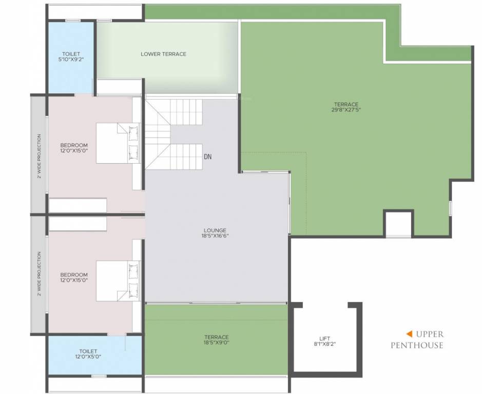  ornate pearl Floor Plan Upper Level Duplex Plan