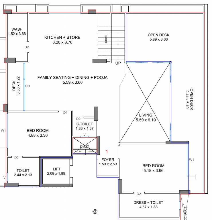 epitome Floor Plan Lower Level Penthouse Plan