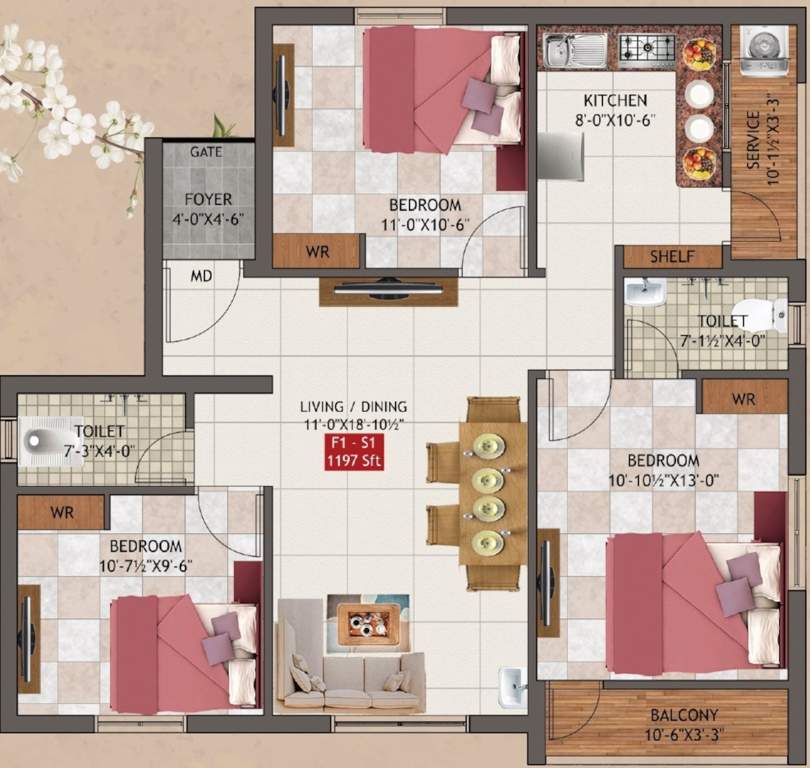  angelite apartment Floor Plan Floor Plan