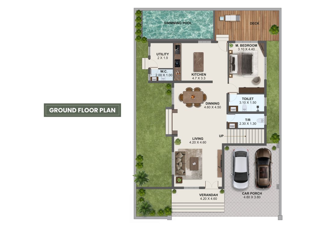  arcadia Floor Plan Ground Floor Plan