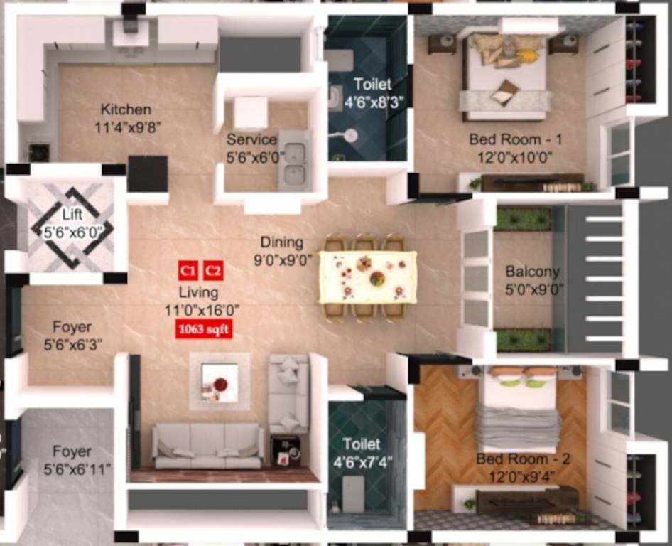 Floor Plan abhimanyu garden chellappas plot 29 Floor Plan Floor Plan