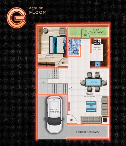  metro-phase-i Floor Plan Ground Floor Plan