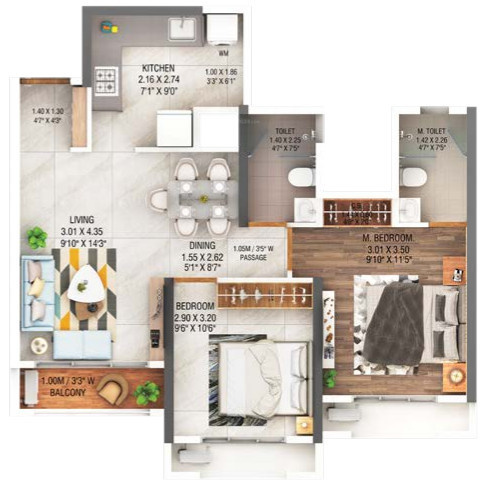 dosti olive dosti west county Floor Plan Floor Plan