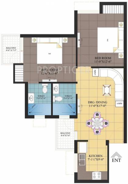 Pushpanjali Planet (2BHK+2T (1,050 sq ft) 1050 sq ft) Pushpanjali Planet (2BHK+2T (1,050 sq ft) 1050 sq ft)