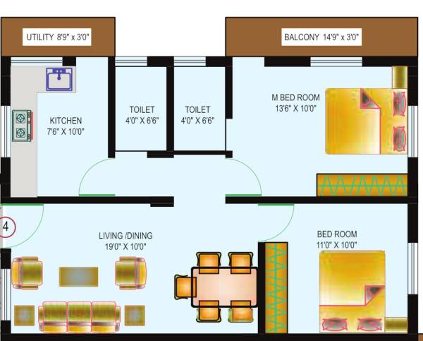  sharan-residency-block-c Floor Plan Floor Plan