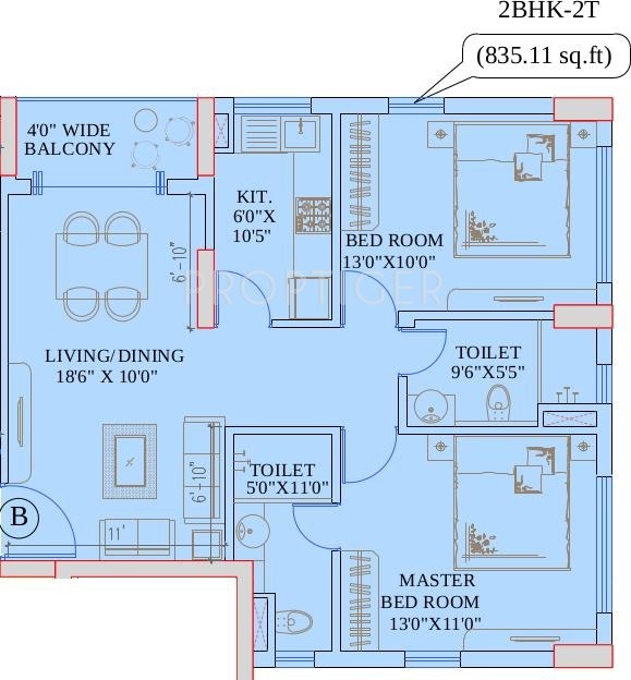 Modello Highs (2BHK+2T (835 sq ft) 835 sq ft) Modello Highs (2BHK+2T (835 sq ft) 835 sq ft)