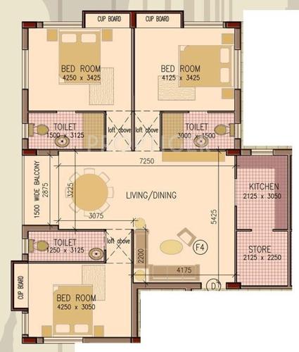 Capricorn Royale (3BHK+3T (1,905 sq ft) 1905 sq ft)