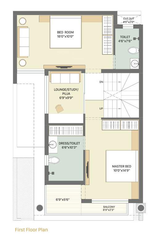  bunglows Floor Plan First Floor Plan