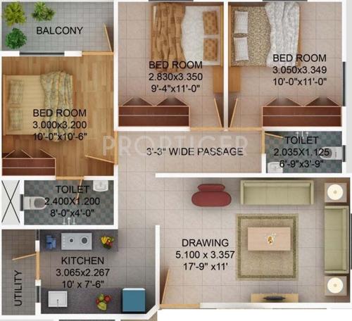 Green Aman Prestige (3BHK+3T (1,150 sq ft) 1150 sq ft) Green Aman Prestige (3BHK+3T (1,150 sq ft) 1150 sq ft)