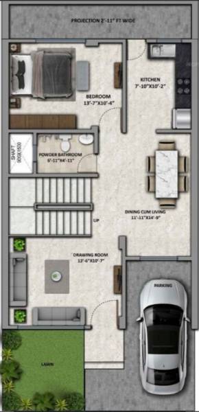  tulip-villas Floor Plan Ground Floor Plan