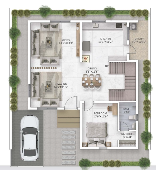  indraprastha Floor Plan Ground Floor Plan