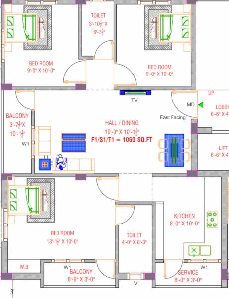 sai-varshini-flats Floor Plan Floor Plan
