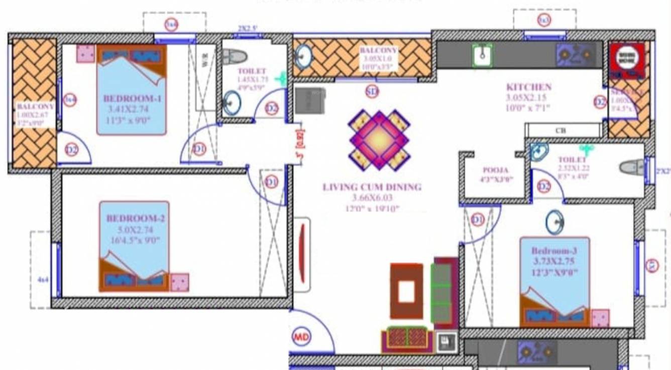 Floor Plan vaishnavi apartments Floor Plan Floor Plan