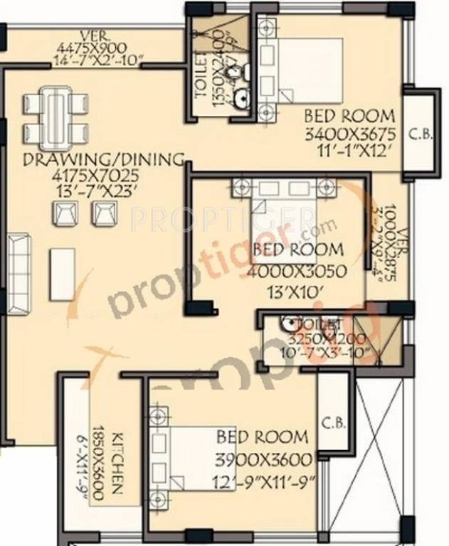 Shreeram Sreeram Enclave (3BHK+2T (1,606 sq ft) 1606 sq ft) Shreeram Sreeram Enclave (3BHK+2T (1,606 sq ft) 1606 sq ft)