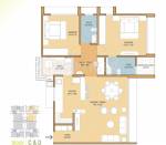 Ganesh Housing Satva Floor Plan (2BHK+2T)