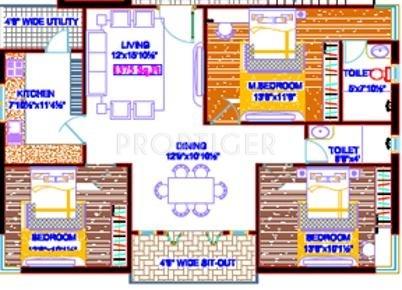 Progressive Anand Nagar (3BHK+2T (1,450 sq ft) 1450 sq ft)