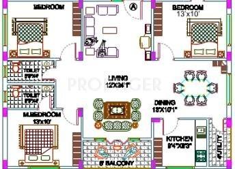 Progressive Pleasant Residency (3BHK+2T (1,500 sq ft) 1500 sq ft)
