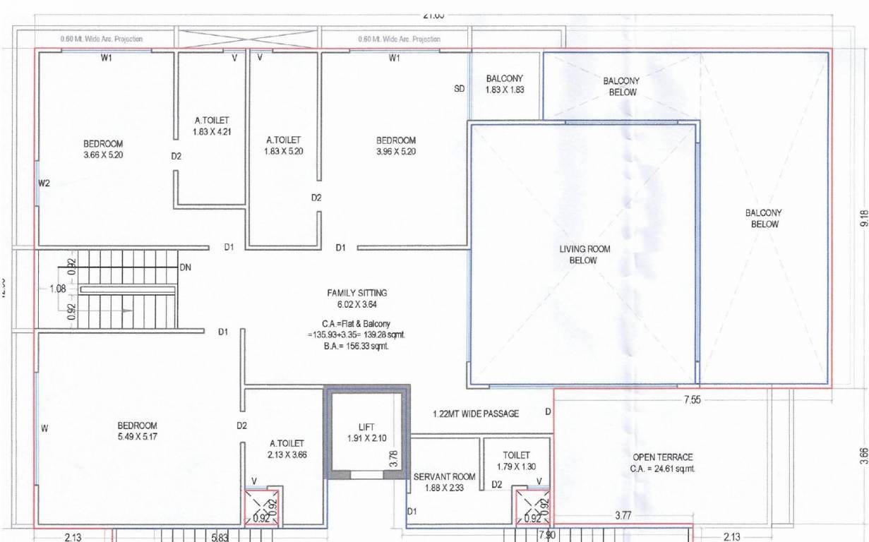  waves Floor Plan Upper Level Penthouse Plan