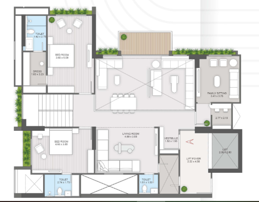Upper Level Duplex Plan  adleap Floor Plan Upper Level Duplex Plan