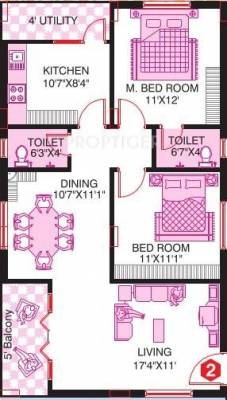 Amulya Durga Vihar (2BHK+2T (1,200 sq ft) 1200 sq ft)