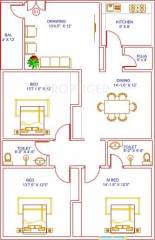 Amulya Residential Apartment (3BHK+2T (1,455 sq ft) 1455 sq ft)