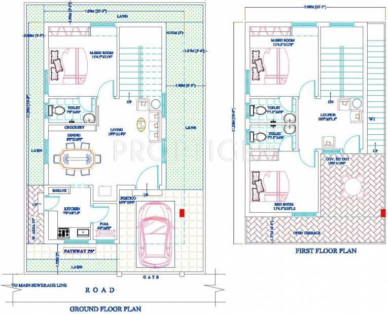 Praneeth Pranav Homes (3BHK+3T (1,539 sq ft)   Pooja Room 1539 sq ft)
