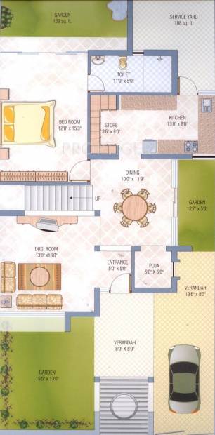Ganesh Housing Mahalaya II Floor Plan (3BHK+3T)