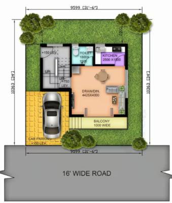  green-city-bunglow Floor Plan Ground Floor Plan