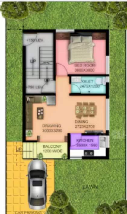  green city bunglow Floor Plan Ground Floor Plan